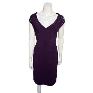 Vintage Cache Dress Womens Size 8 Bodycon Purple Plum Sleeveless